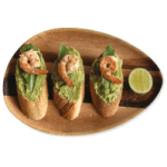 Avocado and Shrimp Crostini